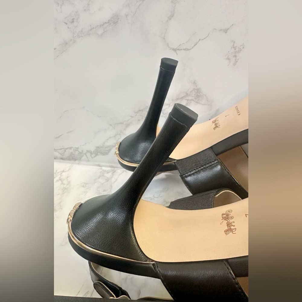 Coach Rori Leather Sandal – Black – Size 7B – NIB - Picture 8 of 14